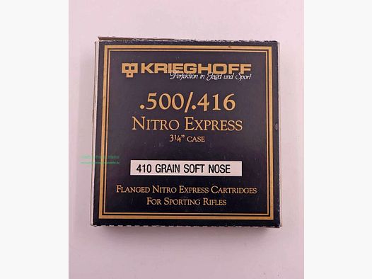 Wolfgang Romey Belgique Cartouches de Fusil .500/.416 N.E. 3 1/4''