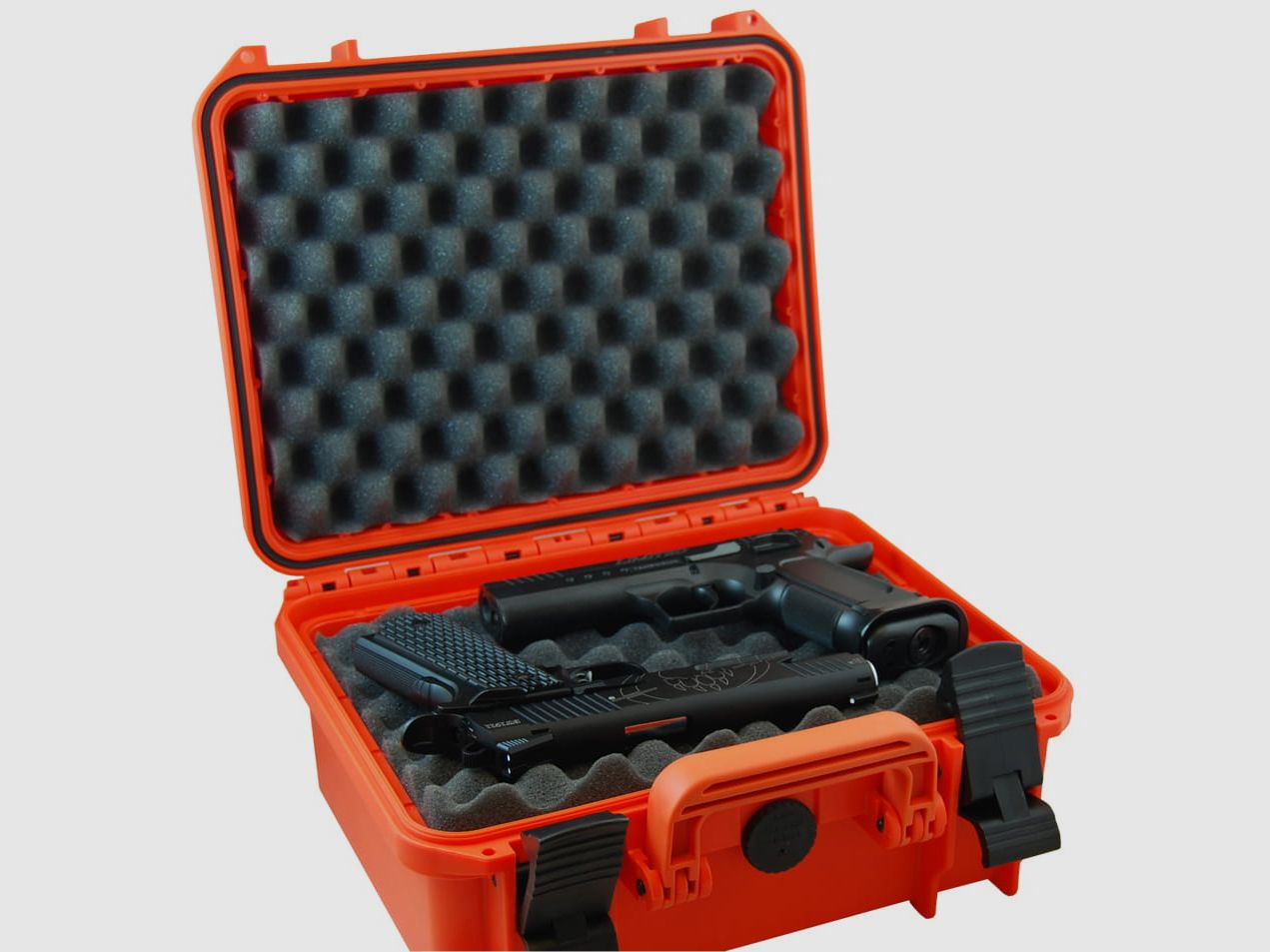 CED mallette en plastique pour pistolets pour 2 armes Medium 33x30x15 cm étanche, image 1 sur 2
