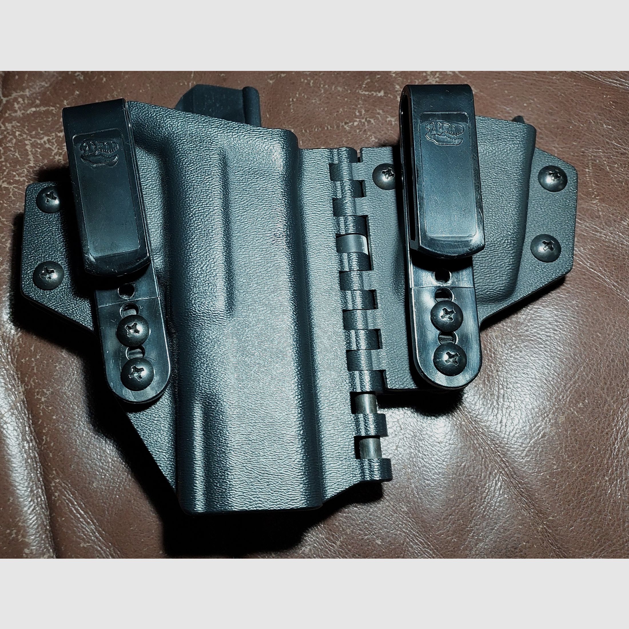 Glock 17 Gen5 Schreckschuss Pistole 9mm P.A.K. schwarz (PTB 1068) - 2 Magazine - Taktisches IWB Holster Rex Arms Sidecar