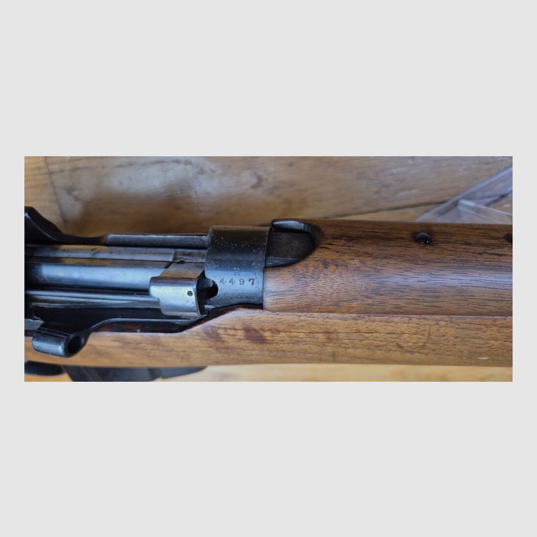 Seltenes englisches Gewehr Lee Enfield MKIII (UND NICHT MKIII(*)!) – Cut-off UND Volleyvisier – Herstellung Enfield 1915! – Originalkaliber 303 Brit. – Monomatrikel! – Alle Teile konform – Guter Lauf – TBE+, Bild 25 von 37