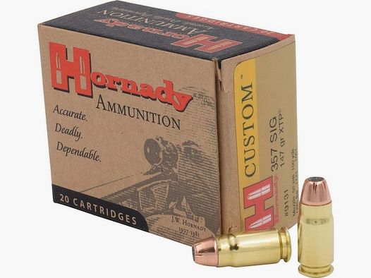 Hornady Custom .357 Sig 147GR XTP 20 cartridges
