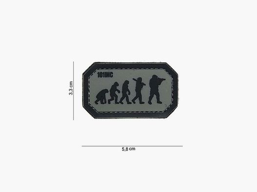 PATCH – TOPPA 3D IN PVC AIRSOFT EVOLUTION gray/black #14074