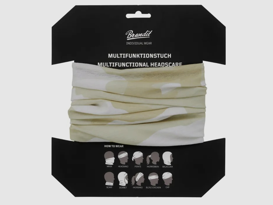 Multifunctional cloth (tube scarf) for head, face, neck - One size - Sandstorm