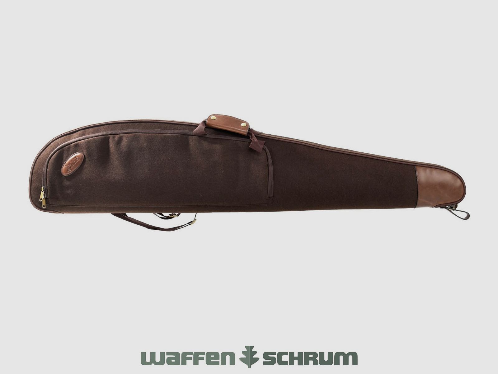 Mjoelner Hunting Rifle Case GEIR Loden 130cm - Brown with External Pocket and Fleece Padding