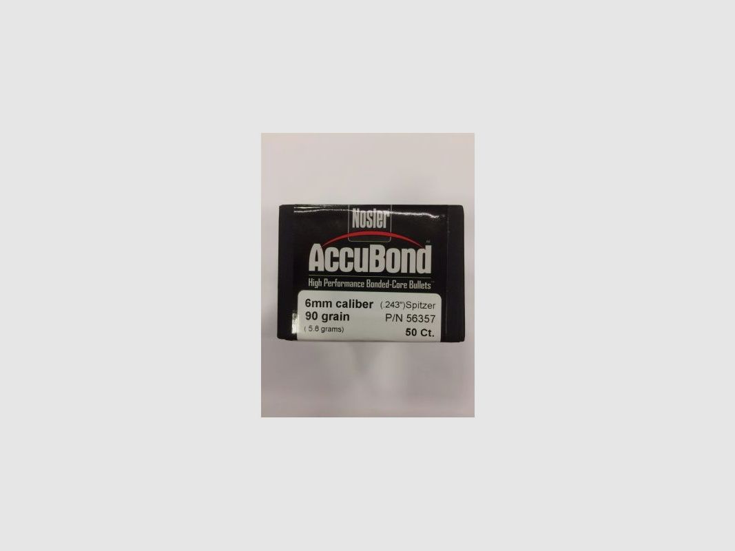 NOSLER ACCUBOND BALAS CAL 6MM GR90, imagen 1 de 2