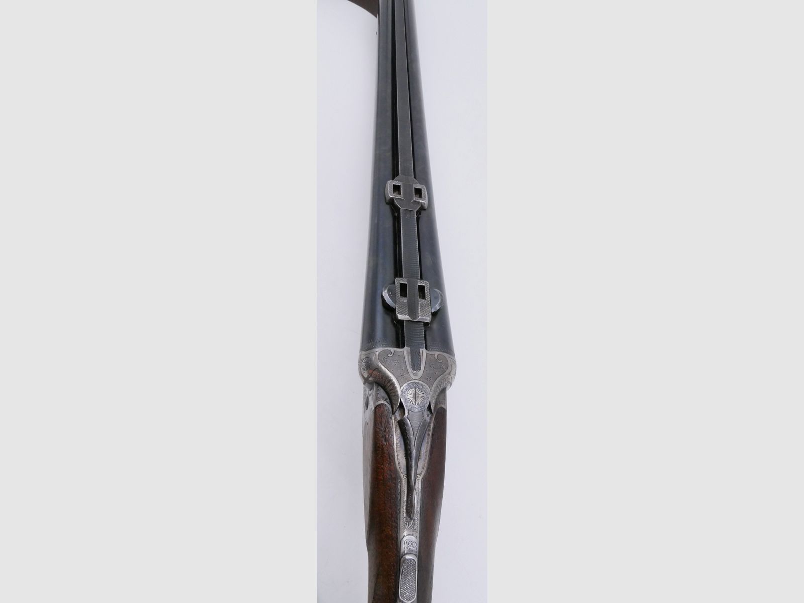 Doppelflinte ETW Suhl 16/70 Lauflänge 720mm mit Einhakmontage - Basen
