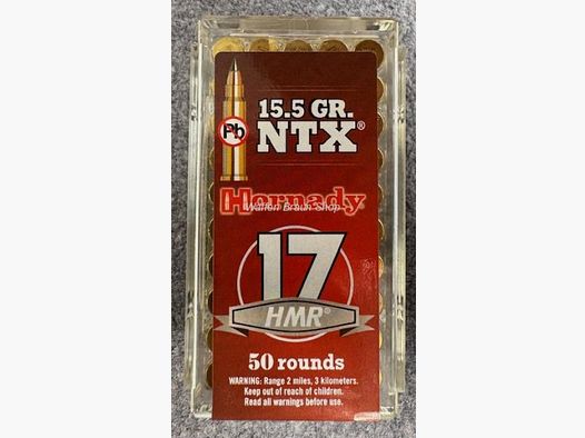 Hornady .17 HMR NTX 15,5gr. bleifrei