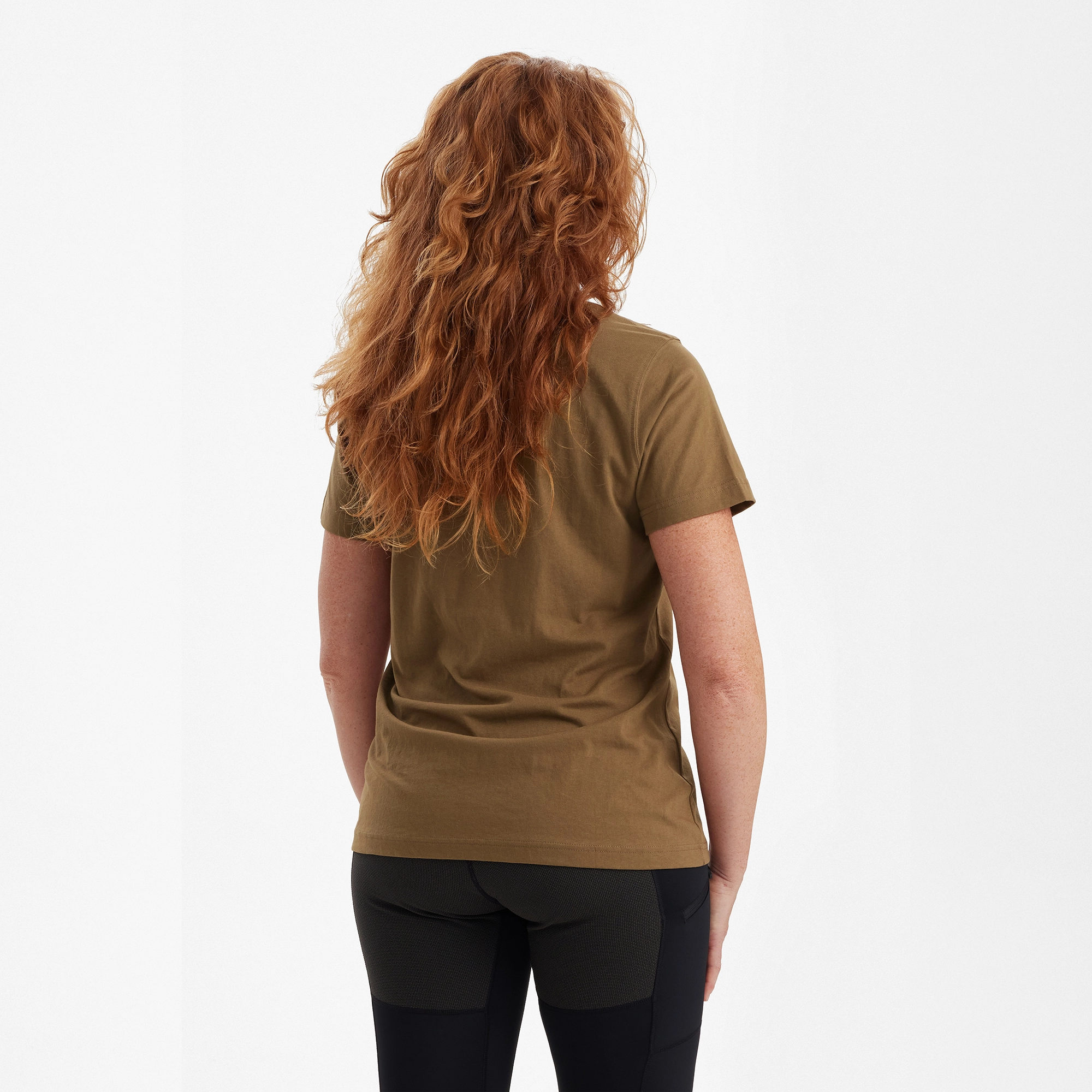 Deerhunter dames T-shirt met logo, bruin, 36, afbeelding 4 van 6