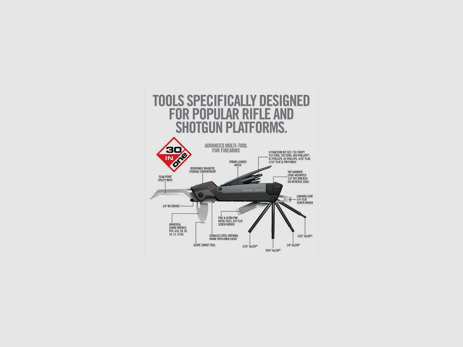 REAL AVID Gun Tool Pro® voor pistolen en geweren - zwart, afbeelding 5 van 19