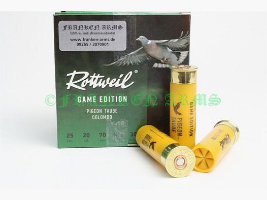 Rottweil Game Edition Piccione 20/70 2,8mm 25 pezzi prezzi all'ingrosso