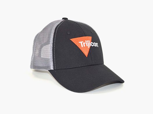 Cappello con rete nera con logo regolabile