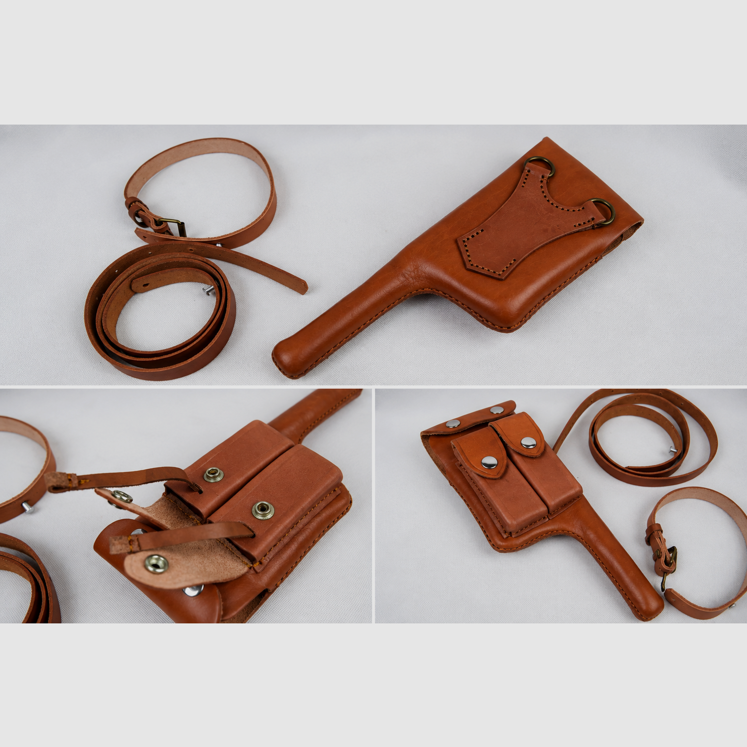 Mauser C96 Broomhandle Schnellfeuer M712 repro étui en cuir, image 1 sur 2