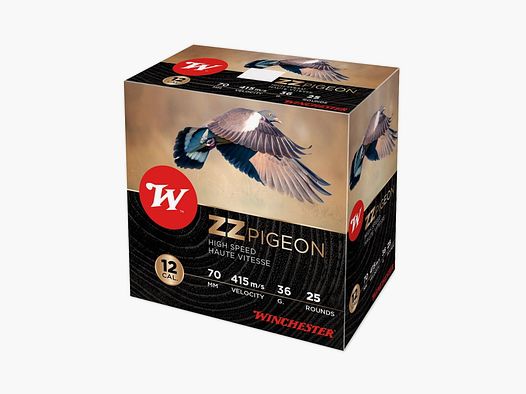 Cartouche de chasse Winchester ZZ Pigeon 36g modèle cal. 12/70 - 25 pcs.