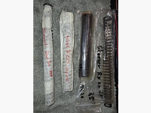 various weapon parts and accessories