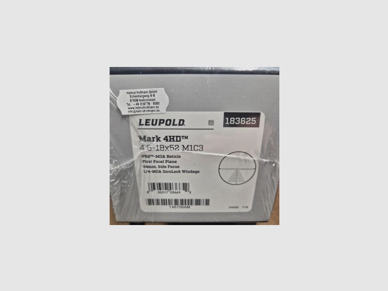 LEUPOLD ZF MARK 4 HD 4,5-18X52MM M1C3 SIDE FOCUS FFP PR2-MOA 34MM