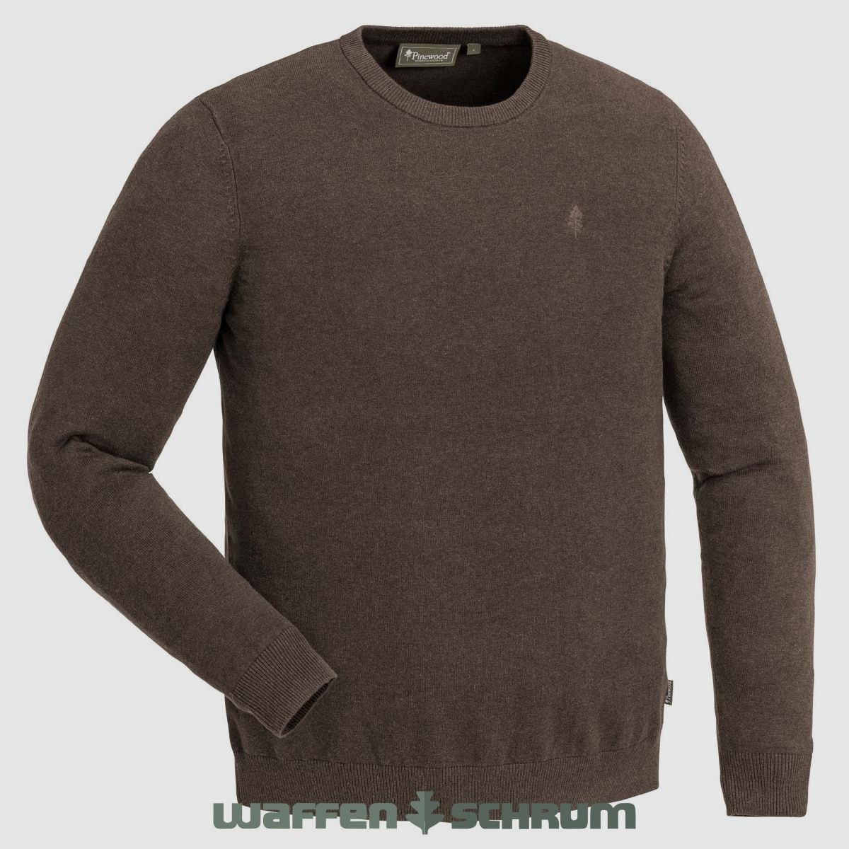Pinewood Pullover Värnamo Round Neck Green Mel