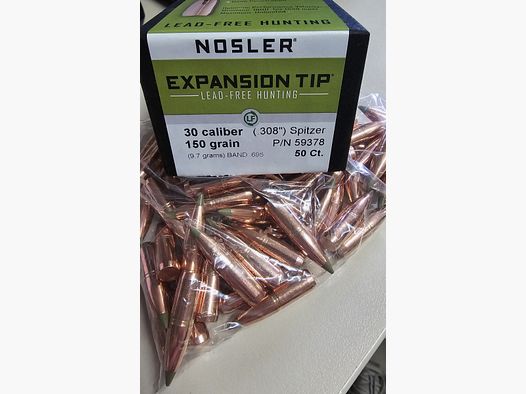 50St. Nosler Geschosse .308 - 150gr. E-Tip ( Bleifrei )