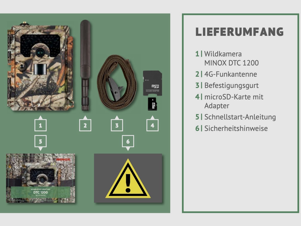 Minox 80406283 DTC 1200 4G Wildkamera Beobachtungskamera Fotofalle