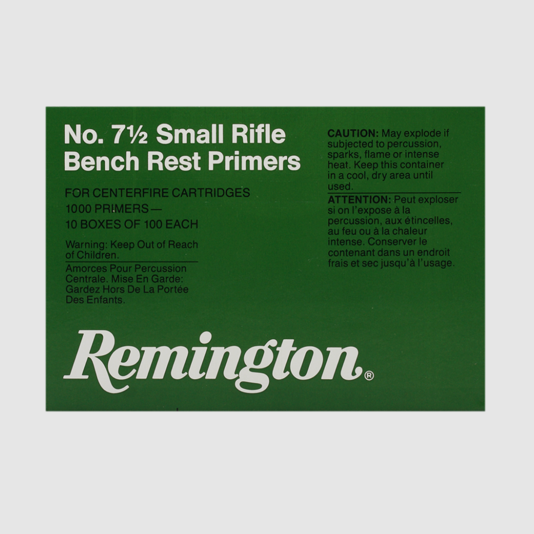 Remington Zündhütchen Small Rifle BR No. 7 1/2 VE100