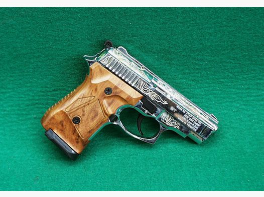 Zoraki blank firing pistol Zoraki 914, chrome engraved