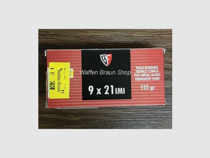 FIOCCHI - Pistolenpatronen 9X21 IMI / LL TCCP RAM / 8,04 G / 123 GRS / TOP TARGET