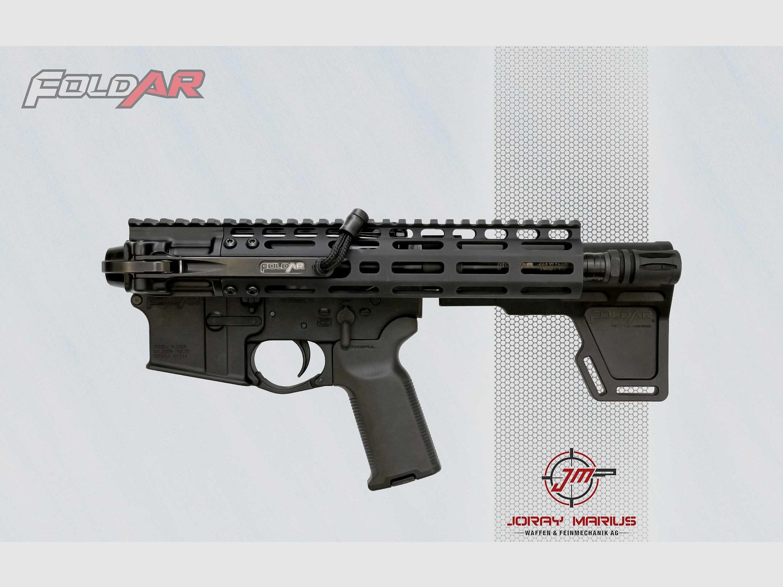Foldar AR15 Mobetta Single Fold Semi-Automatisch .223 Rem 12.5", afbeelding 2 van 3