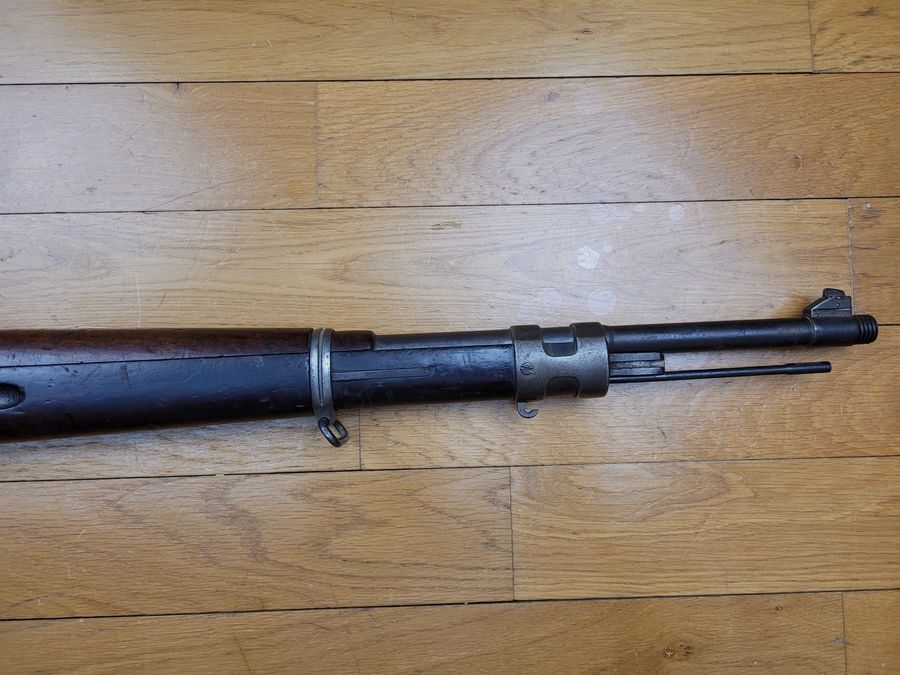 Seltenes Mauser-Gewehr Brasilien – Modell Mq.30M954 – neu kalibriert auf 300 Win Mag – Holz und Beschläge in gutem Zustand – sehr guter Lauf – Markierungen in einwandfreiem Zustand – BE+, Bild 7 von 25