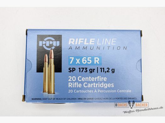 PPU Privi Partizan 7x65 R 11,2g/173gr SP Teilmantel 20 Schuß