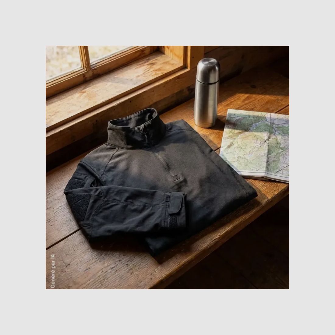 Shirt A10 Equipment Ubas Fighter zwart ripstop mouwen, afbeelding 1 van 12