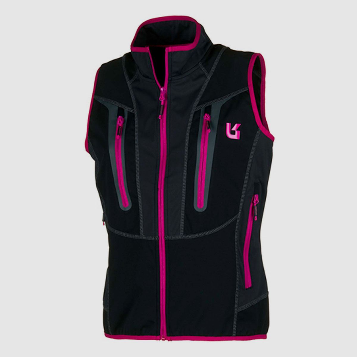 WESTE – DAMEN – UNIVERS – OUTDOOR ADAMELLO U-TEX Grau/Schwarz/Pink, Bild 4 von 4