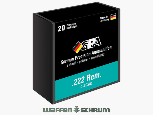 German Precision Ammunition GPA Classic 3,1g - 43gr .222Rem