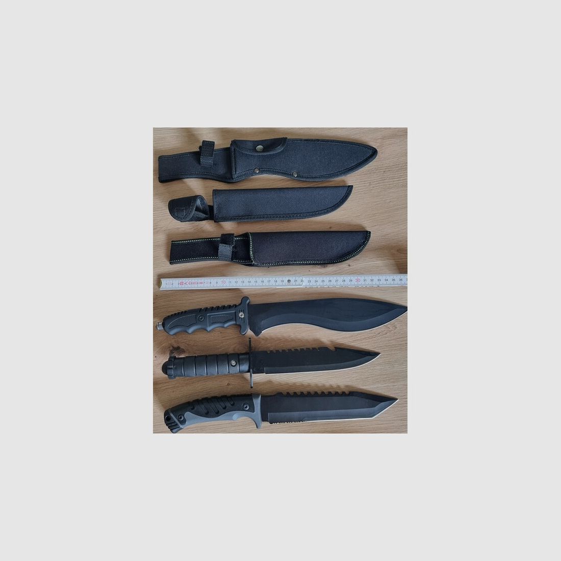 Drei Jagdmesser ,Gürtelmesser Neu mit Scheide