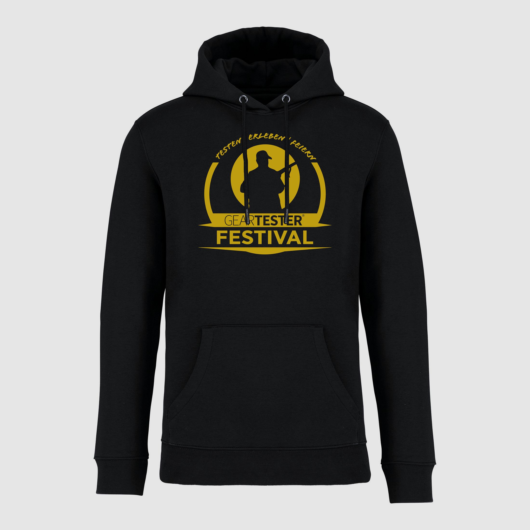 Geartester Festival Bio Hoodie, großes Logo