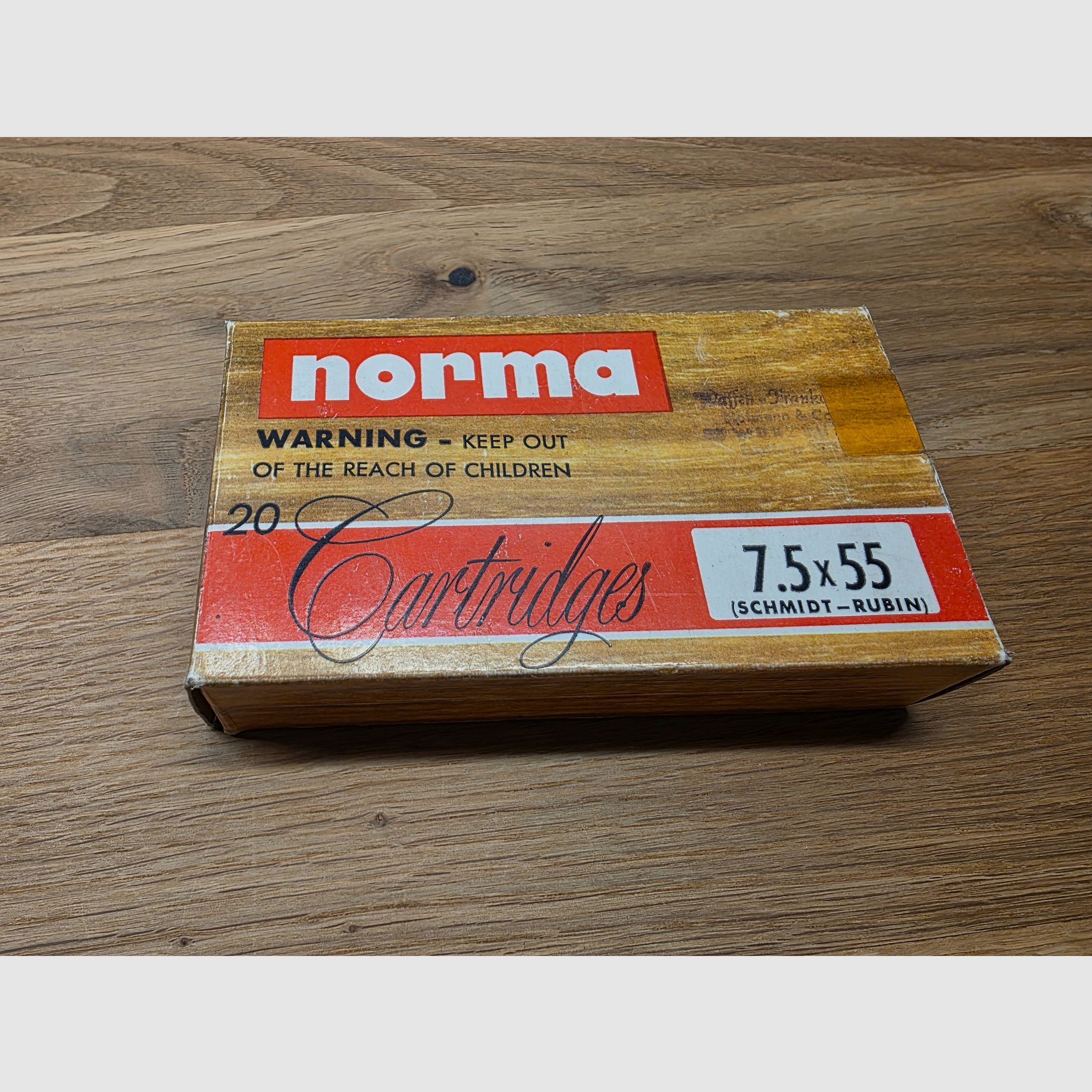 Büchsenmunition Norma 7.5x55 (Schmidt-Rubin) für z.B. M1911 (K31 u.a.)