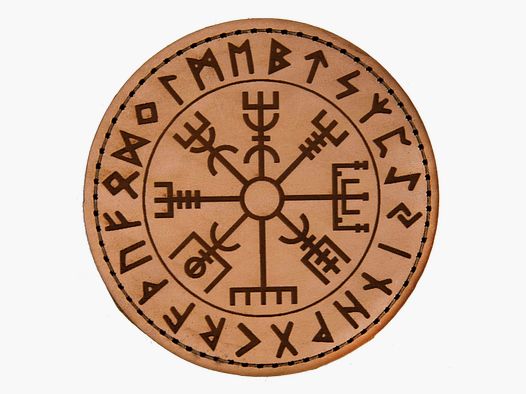 MD-Textil MD-Textil Lederpatch Vegvísir sand