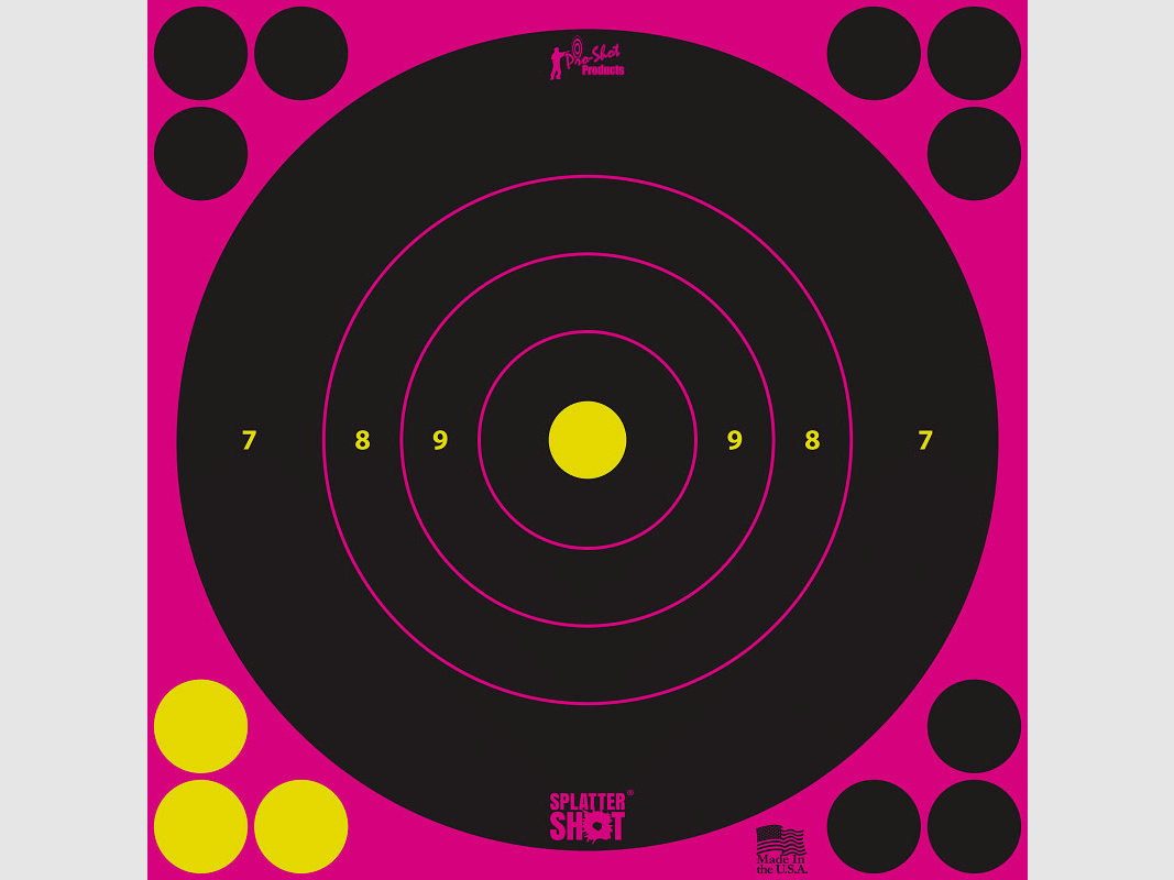 6 Scheiben Bullseye Pink 20cm