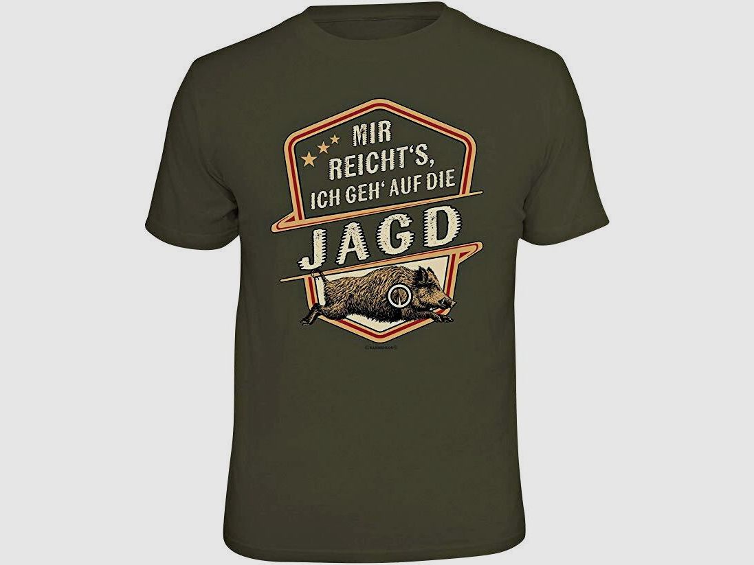 "Mir reicht's - Ich geh auf die Jagd" T-Shirt Herren (Oliv)