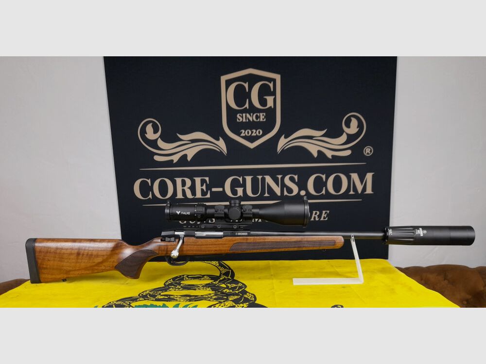 Brenner BR20 Holzschaft in 51 oder 47cm im Jungjägerset / Jungjägerpaket	 Brenner BR20 Holz Kaliber 308Win inkl. Schalldämpfer und Vortex Crossfire HogHunter 3-12*56