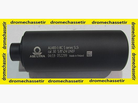 Schalldämpfer Ase Utra SL5I, AU483, Kal. 30, Gewinde 5/8×24, aus Stahl, schwarz