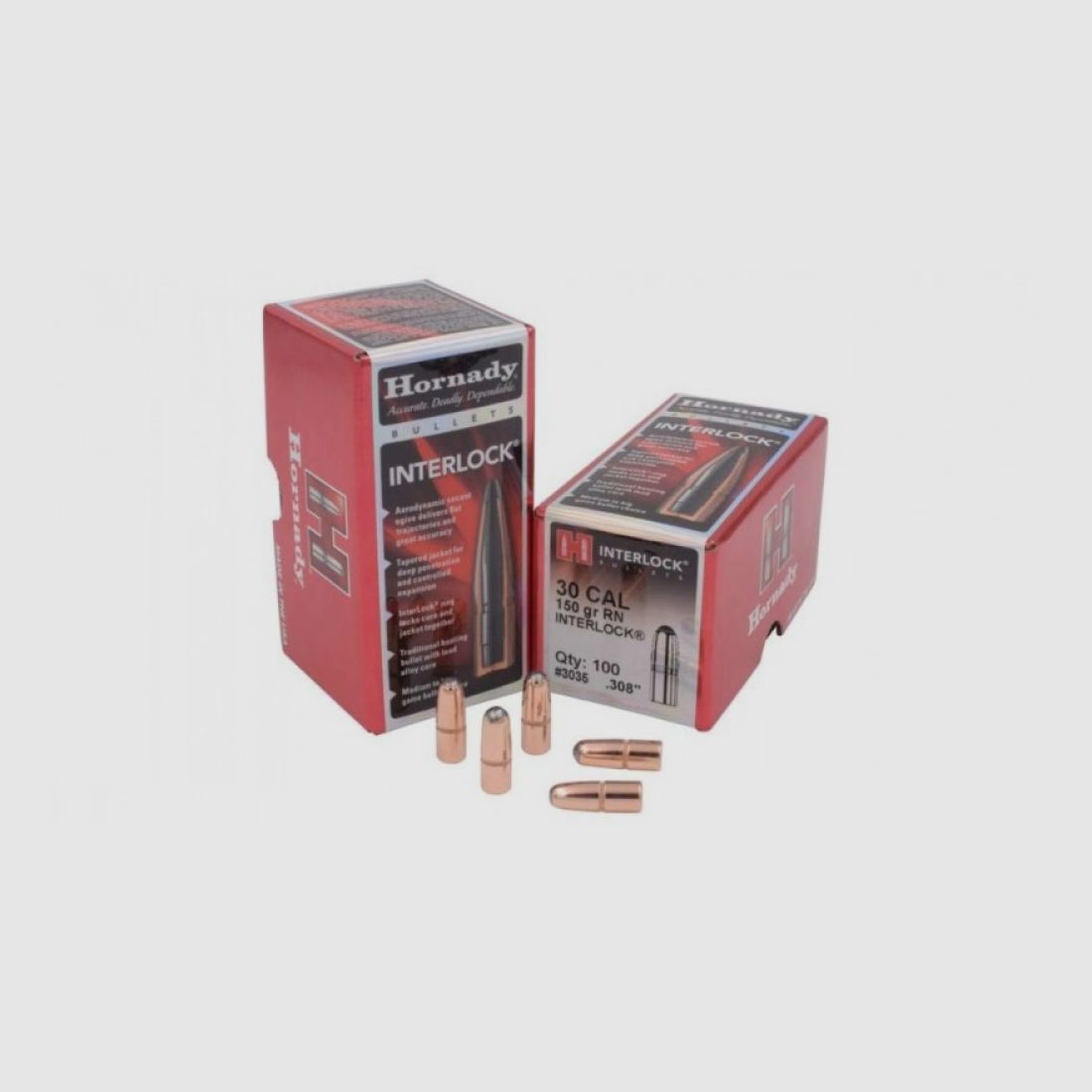 .308 Projectiles Hornady RN 150 gr VE100