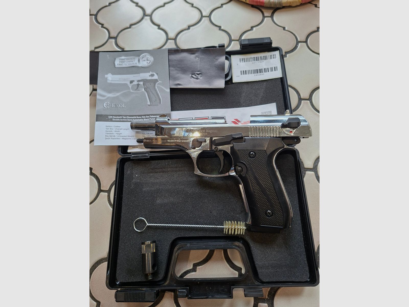 EKOL Firat Magnum Chrom 9mm P.A.K. - Gaz Signal NEU !, image 2 sur 3