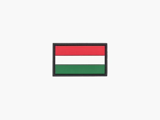 Hungarian Flag PVC Patch 3x5cm with Hook and Loop Fastener