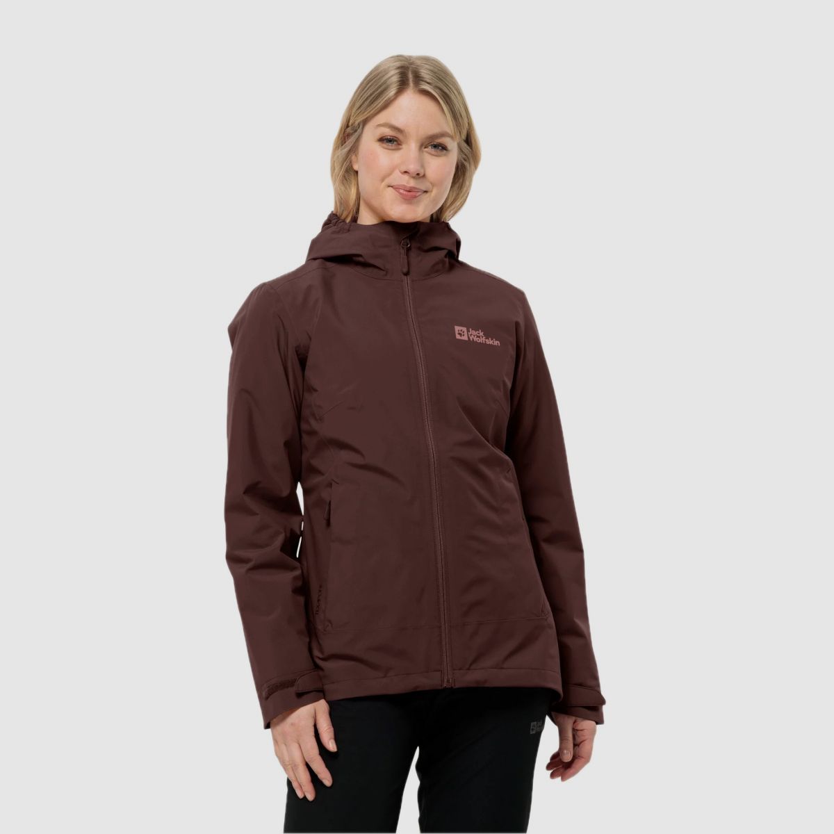 JACK WOLFSKIN Moonrise 3in1 Jas W Donker Maroon