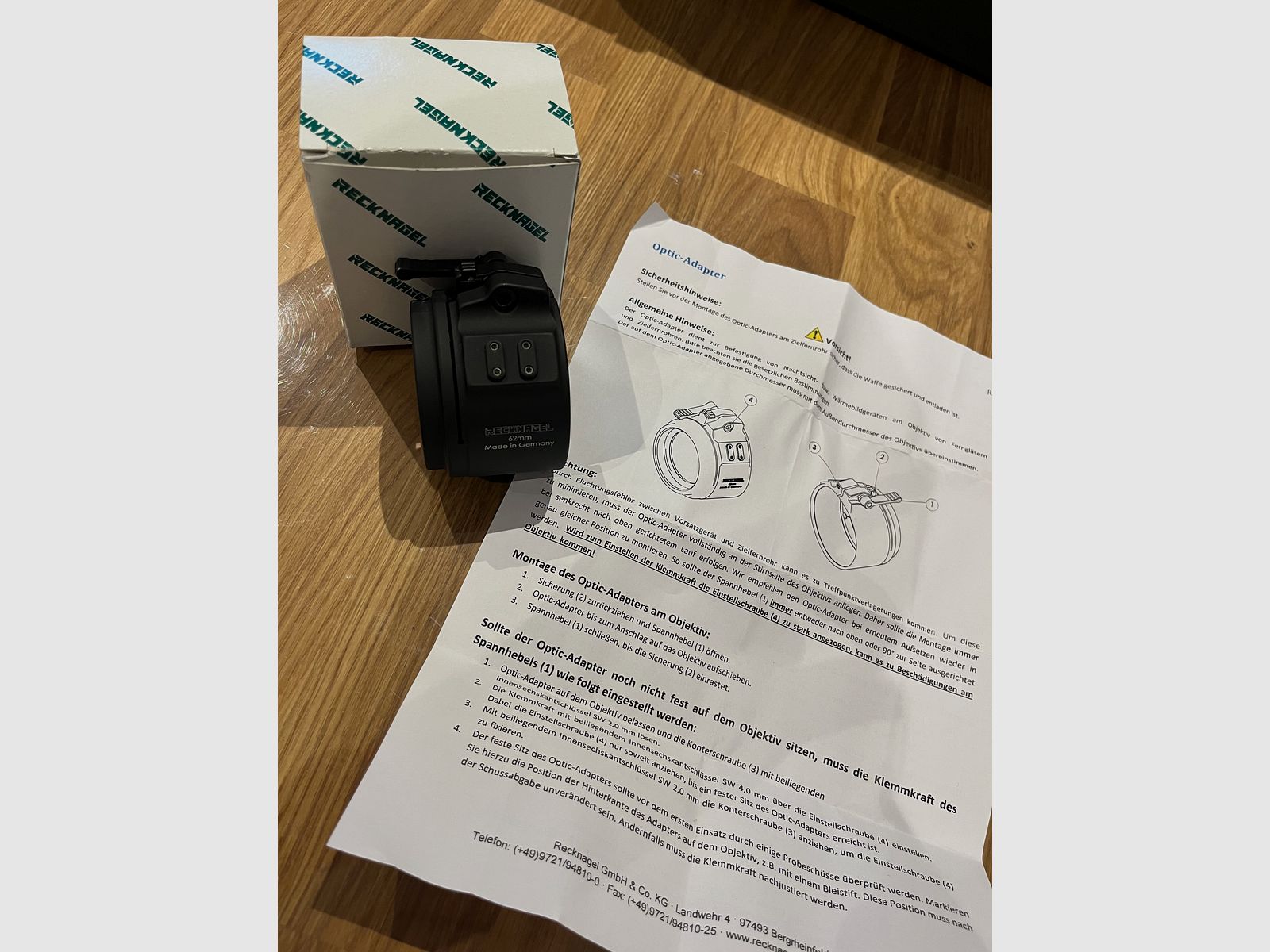 Recknagel Klemmadapter 62mm