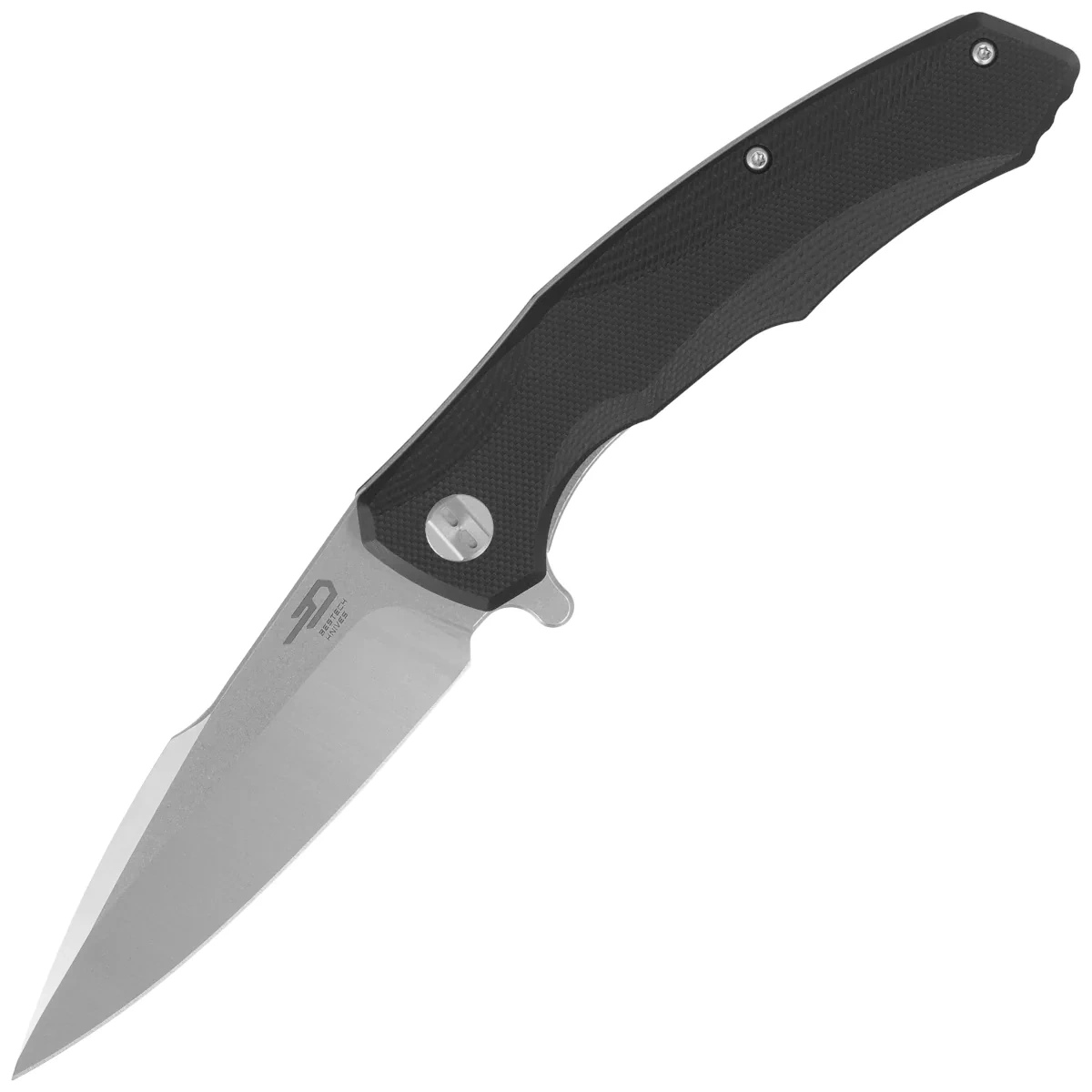 Bestech Warwolf cuchillo plegable Black G10, Stonewashed/Satin D2 (BG04A)