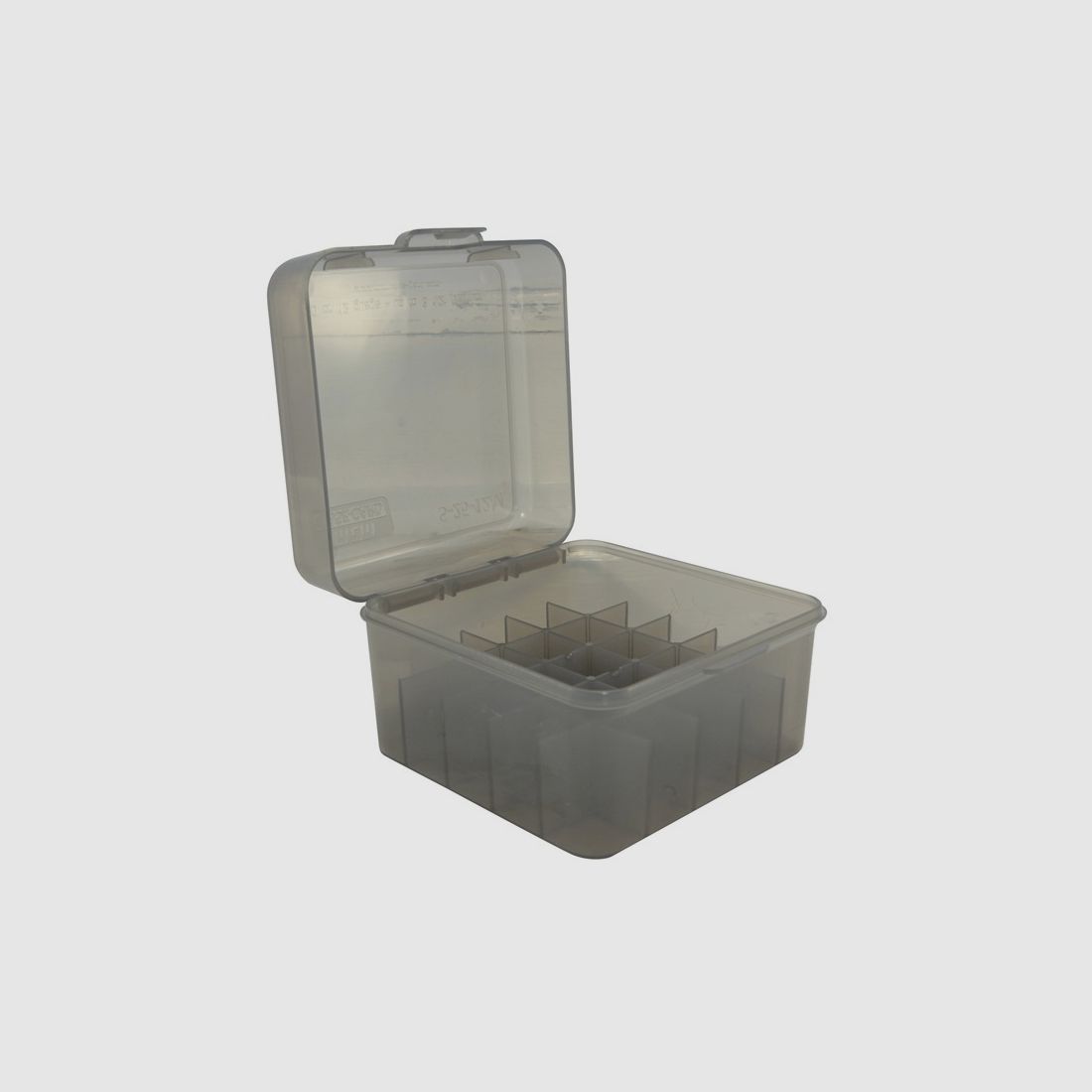 MTM Schrotpatronenbox S25-12M-41 rauch klar mit Klappdeckel für 25 Schrotpatronen .12