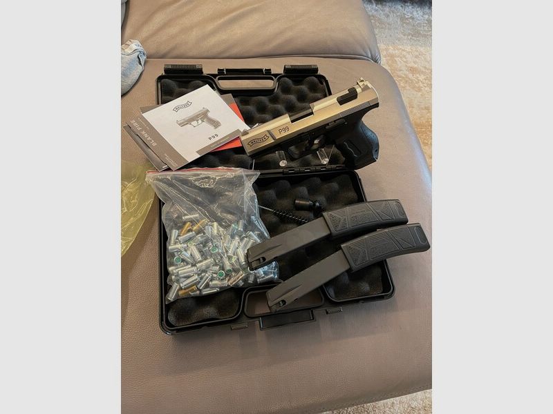Walther P99 nickel mit Zubehör