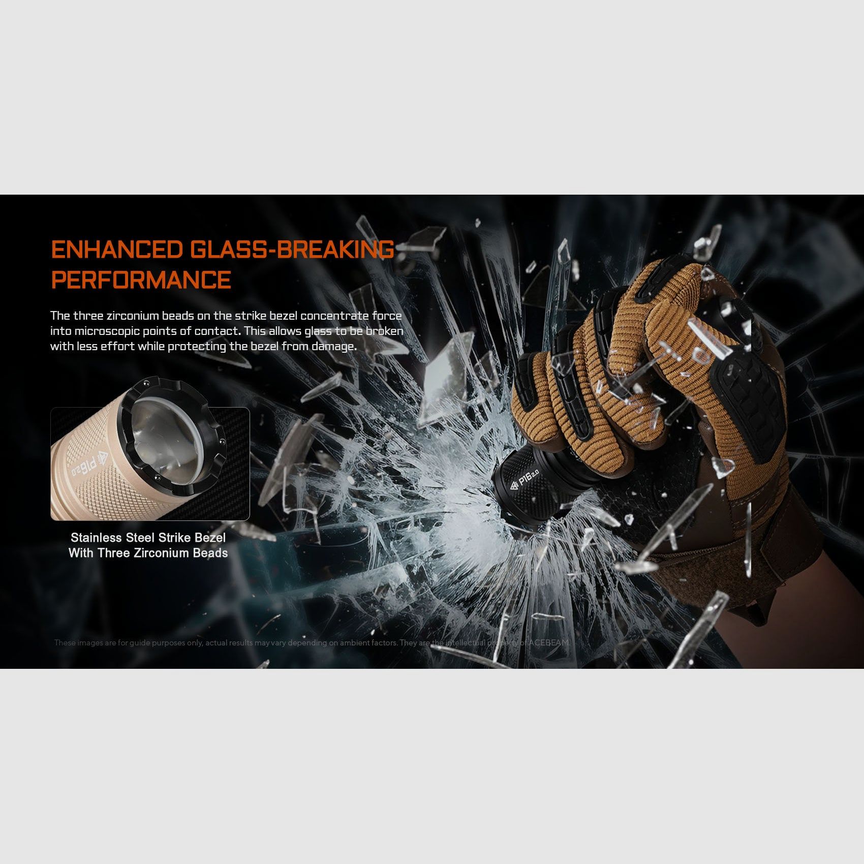 LED flashlight P16 2.0, 3,000 lumens (including battery), image 9 of 11