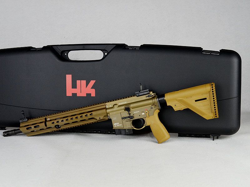 Heckler & Koch MR223 A3 Slimline 16,5", RAL8000 con impugnatura corta