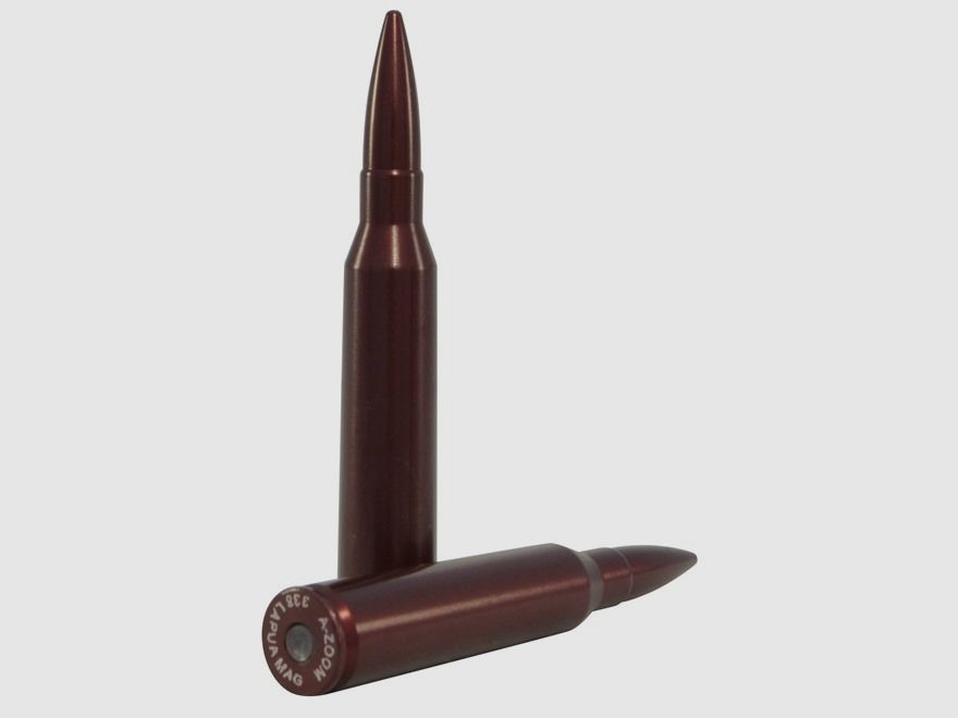 A-Zoom Cartuccia Finta in Alluminio Anodizzato .338 Lapua Mag. 2-Pack